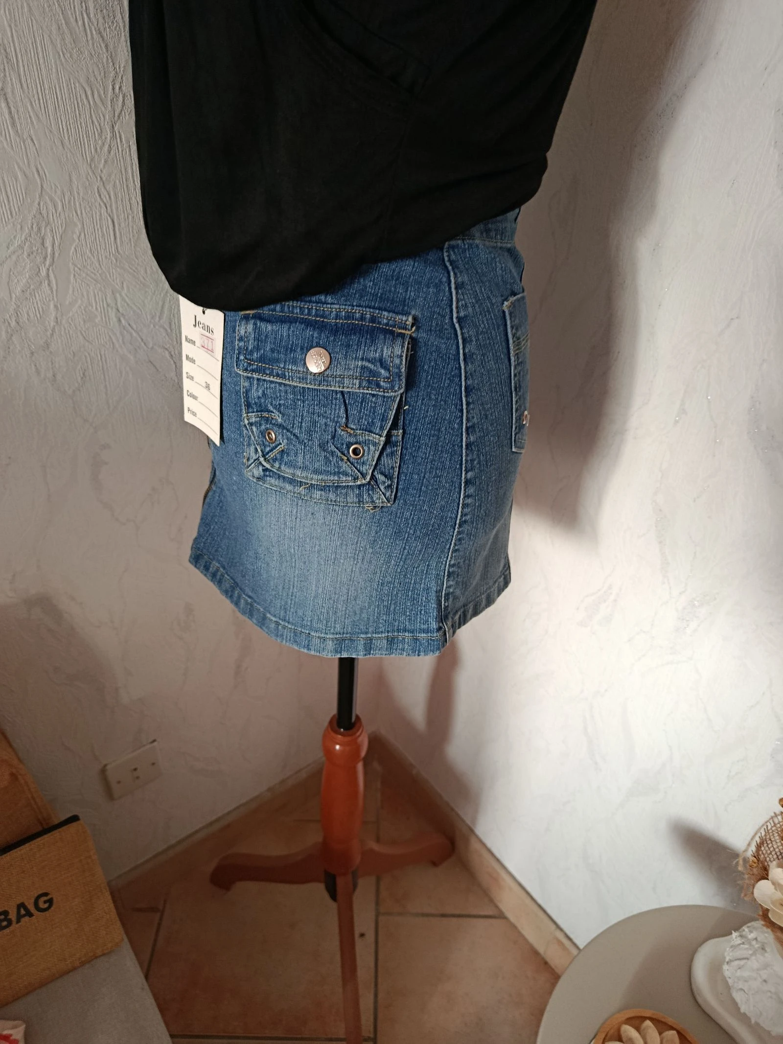 Mini saia jeans – photo 4